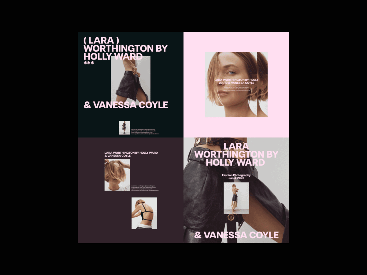Editorial Typography Exploration branding colorful design editorial fashion design fashion photography graphic design layout minimal minimalist modern photography presentation typography ui web design website whitespace women design