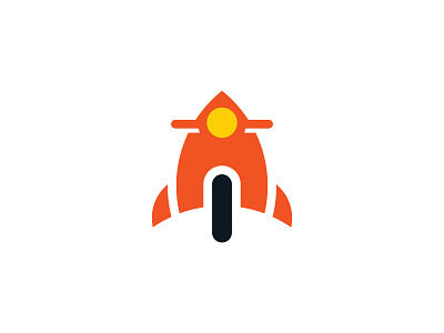 Kapgel - Logo Design bike branding cargo carrier courier delivery freelance logo design freelance logo designer icon logo logo design logo designer minimal motorbike motorcycle rocket scooter space speed vespa
