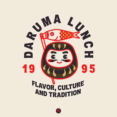 DARUMA LUNCH design diseño de logo diseño plano illustration logo logo logodesign design logodesign design brand marca tipografía