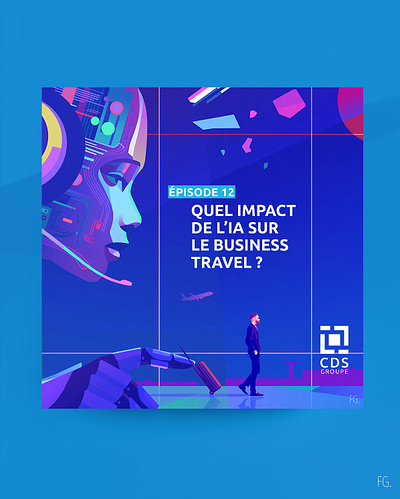 "What impact will AI have on business travel ?" artificial artwork business design digital illustration digitalart ia illustration illustrator intelligence pop art travel