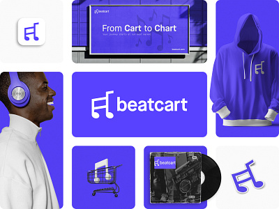 Beatcart - Logo Design beat branding cart freelance logo design freelance logo designer identity logo logo design logo designer minimal music musical note notes shop shopping simple sound store