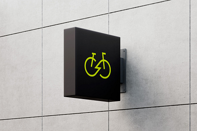 Eco-bike store modern line logo design. bicycle bike brand identity branding contemporary e bikes electric power graphic design icon lightning bolt lime green line logo logo logo design logo sign modern sustainability tech led technology visual identity
