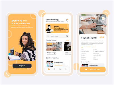 Online Course App course design education online course study studyapp ui uiux