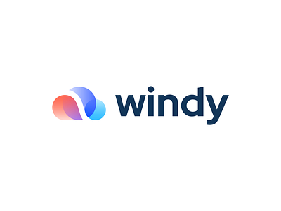 Windy – Logo Design brand designer brand identity branding cloud colorful creative logo flow gradient graphic design logo logo design logo designer mark modern logo multiply overlay professional logo smart transparent windy