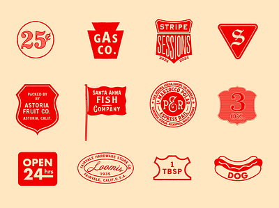 Vintage Typography Marks badge branding flag los angeles marks retro signage stamp tag type typography vintage vintage badge vintage design vintage flag vintage sign vintage signage vintage stamp vintage typography wes anderson