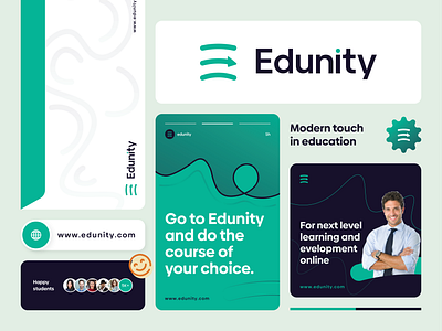 Edunity Branding | Education Logo abedin joy brand brand guidelines brand identity branding business design e learning education logo graphic design illustration learning platform logo design minimal online learning school teaching typography vector visual identity