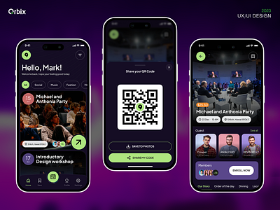 9Events: Mobile App UI | Home Flow | Orbix Studio data event management eventapp mobile mobile app design uiux